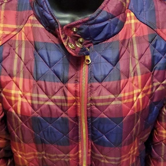 Faded Glory Tartan Plaid Quilted Puffer Jacket Sz XL Lk New - Picture 4 of 5